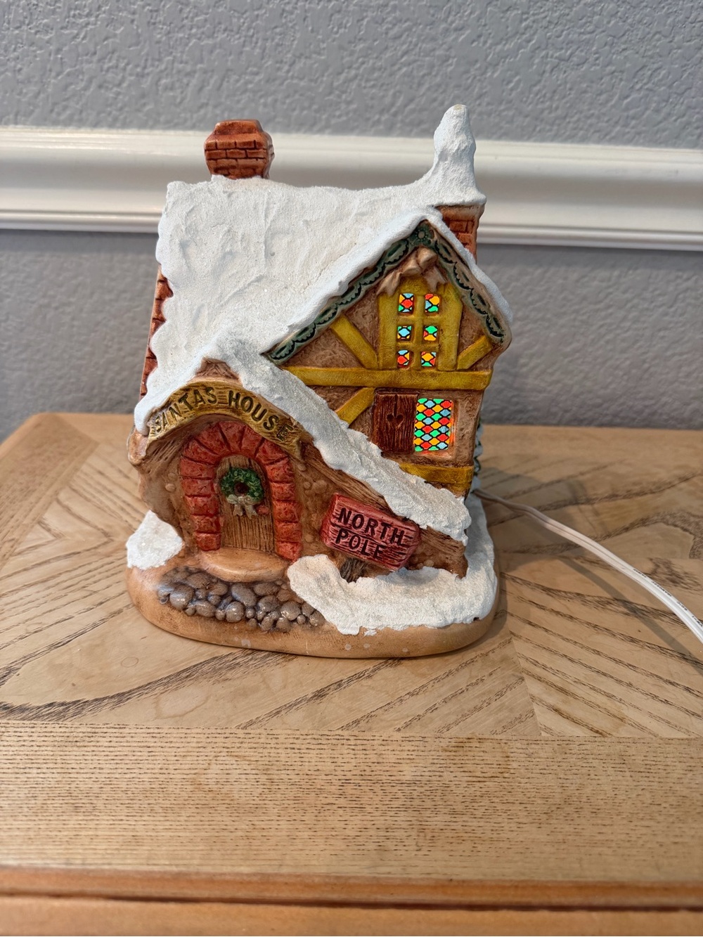 Holiday North Pole Snowy Cottage Decorative Light - Multi